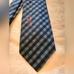 Luigi Tasselli 100% Pure Silk Men's Plaid Tie Classic Golfers Size 59"x3" Slim.